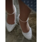 Femmes Chaussures de Mariage Escarpins Chaussures Blanches Chaussures habillées Grande Taille Soirée Mariage Couleur Unie Talons de Mariage Chaussures de Mariée Chaussures de Demoiselle d'Honneur