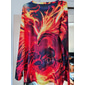 Per uomo Stampe Grafiche Fenice Maglietta Manica Lunga maglietta Stampa 3D Girocollo Camicia Designer Casual Grande e Alto Quotidiano Ferie Bianco Verde chiaro Rosso Primavera & Autunno Abbigliamento