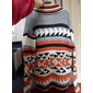 Herren Pullover Strickjacke Fair Isle Sweater Reißverschluss-Pullover Pulloverjacke Stricken Knöpfe Gestrickt Geometrisch Hemdkragen Lässig Bekleidung Herbst Winter Rote M L XL