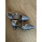 Women's Silver Glitter Dance Shoes - Latin Ballroom Heels with Ankle Strap for Salsa, Tango, and Performance