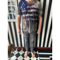 4 juillet 2026 250e Memorial Day T-shirt à manches courtes Henley pour hommes graphique en impression 3D Drapeau américain Drapeau national Outdoor Daily Sports Street