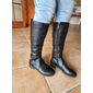 bottes d'équitation marron pour femmes jusqu'aux genoux avec détail de boucle et fermeture à glissière - bottes élégantes en similicuir pour une tenue décontractée et extérieure