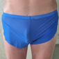 Herren Mesh sexy reine Farbe Boxer Unterwäsche dehnbar niedrige Taille Mesh atmungsaktiv Boxer Höschen blau m