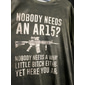T-shirt graphique pour homme AR15  Déclaration sarcastique pro-droit aux armes à manches courtes