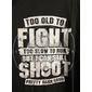 Maglietta Grafica a Maniche Corte per Uomini - 'Troppo Vecchio per Combattere Troppo Lento per Correre Ma Ancora Sparo Piuttosto Bene' Maglietta Lifestyle Umoristica