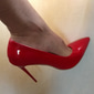 damskie czerwone lakierowane szpilki ze skóry – szpilki ze spiczastym noskiem na imprezy, wesela i oficjalne okazje