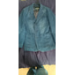 Chaqueta vaquera para hombre, blazer, chaqueta deportiva, atuendo informal de cóctel, bolsillo, otoño invierno, mezclilla, clásico contemporáneo&Chaqueta vaquera azul claro azul marino regular