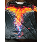 Homme Phénix T-shirt manche longue T-shirt Impression 3D Col ras du cou Chemise Sports Mode Vêtements de sport Extérieur Vacances Rue Blanche Jaune Rouge Été Printemps Vêtement Tenue S M L XL XXL