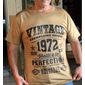 T-shirt graphique vintage 1972 pour homme - Cadeau d'anniversaire vieilli à la perfection - Qualité premium
