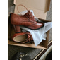vintage bruna oxfordklackar för kvinnor - perfekta för kontor och formella evenemang, med broguedetaljer och bekväm mellanklack