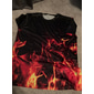 Homme Graphique Flammes de l'enfer Flamme Chemise T-shirt Chemise Flamme Manche Courte T-shirt Col rond Chemise Streetwear Exagéré Club Plage Bleu Fuchsia Orange Été Vêtement Tenue Taille Asiatique S