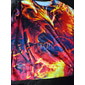 Herr Grafiska tryck Fågel Fenix T-shirt Långärmad T-shirt 3D-tryck Rund hals Skjorta Designer Ledigt Stor och hög Dagligen Helgdag Vit Ljusgrön Rubinrött Vår & Höst Kläder S M L XL XXL 3XL 4XL