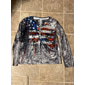 4 de julio de 2026 250º Día de los Caídos Camiseta de hombre gráfica retro vintage con bandera americana de manga larga