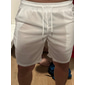 Herr Aktiv Shorts Casual shorts Ficka Snörning Elastisk dragsko-design Ensfärgat Komfort Andningsfunktion Kort Utomhussport Ledigt Dagligen Mode Streetwear Svart Vit Microelastisk