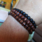 Homens mulheres 4pçs Abotoaduras Pulseiras com Miçangas Pulseiras de couro Presente Diário Retro Moda Europeu Marron