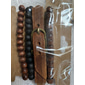 Homens mulheres 4pçs Abotoaduras Pulseiras com Miçangas Pulseiras de couro Presente Diário Retro Moda Europeu Marron