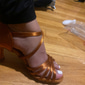 chaussures à talons de danse latine à lanières en satin pour femmes avec semelle en daim souple - chaussures de spectacle de salle de bal