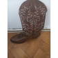 bottes de cowboy western vintage marron et noir pour hommes avec broderie complexe - durables et élégantes pour le rodéo et le quotidien