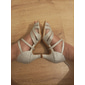 Women's Silver Rhinestone Dance Shoes with Crisscross Straps - Open-Toe Ballroom and Latin Heels