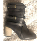 Femmes Bottes Bottes souples Grande Taille Bottines Extérieur Quotidien Bottines À lacets Haut Talon Talon épais Bout Rond ancien Occasionnel Style Industriel Cuir PU PU Fermeture éclair Noir Marron