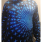 Herr Grafiska tryck Spiralränder T-shirt Långärmad T-shirt 3D-tryck Rund hals Skjorta Designer Ledigt Stor och hög Dagligen Helgdag A B C Vår & Höst Kläder S M L XL XXL 3XL 4XL