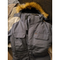 Homme Hiver Polyester Chaud Doublure Polaire Coupe Vent Respirable Orange Bisque cf. photo gris bleu Gilet