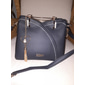 borsa da donna blu navy e rosa con ciondolo a forma di cuore – elegante borsa a tracolla e tote in similpelle per l'uso quotidiano