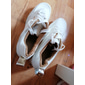 Damen-Sneaker mit Keilabsatz, Übergröße, höhenverstärkende Schuhe, Outdoor, täglicher Farbblock, Sommer, runde Zehenpartie, sportlich, klassisch, lässig, Tennisschuhe, Walking, Schnürschuhe, grau, rosa, weiße Sneakers