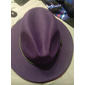 男性用 ケンタッキーダービーハット フェドーラ帽 つばの帽子 ブラック イエロー パーティー ソリッド