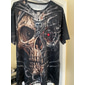 T-shirt unisexe pour hommes avec imprimés tête de mort t-shirt à manches courtes t-shirt à col rond impression 3D vêtements de sport designer extérieur décontracté quotidien été