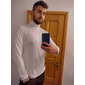 Men's T Shirt Turtleneck shirt Long Sleeve Shirt Long Sleeve Rolled collar Spring &  Fall Holiday Casual Comfortable Essential Vacation Holiday Weekend Black White Wine Top Tee for Men