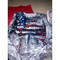 4 de julio de 2026 250º Día de los Caídos Camiseta de hombre gráfica retro vintage con bandera americana de manga larga