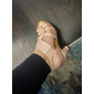 Chaussures de danse latine à lanières beiges pour femmes – sandales à talons hauts et bout ouvert avec brides élastiques pour la salsa, le tango et les spectacles