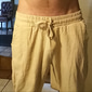 Homme Pantalons en Lin Pantalons Pantalons de Plage Cordon de serrage Avec Poches Ceinture Élastique Uni Confort Respirant Quotidien Élégant Hip Hop Kaki clair Noir Micro-Élastique