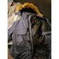 Homme Hiver Polyester Chaud Doublure Polaire Coupe Vent Respirable Orange Bisque cf. photo gris bleu Gilet