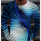 Per uomo Stampe Grafiche Spirale Maglietta Manica Lunga maglietta Stampa 3D Girocollo Camicia Designer Casual Grande e Alto Quotidiano Ferie A B C Primavera & Autunno Abbigliamento S M L XL XXL 3XL