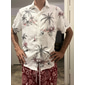 Homme Cocotier Plantes tropicales Chemise Chemise hawaïenne Chemise Aloha Manche Courte Chemise Col rabattu Mode Hawaïen Design Extérieur Plein Air Casual Jaune clair Blanche Jaune Print S M L