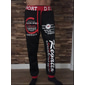 Hombre Pantalones de Deporte Pantalón Jogger Persona que practica jogging Pantalones Cintura elástica Letra Estampados Deporte Ropa Cotidiana Casual Hip hop Gris azulado Azul negro Alta cintura