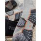 Homme 6 paires Chaussettes Bonneterie Blanc + Noir Gris clair + gris foncé Couleur Coton Hiver Automne