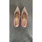 Women's Pink Satin High Heels – Elegant Rhinestone Embellished Pumps for Bride, Weddings, and Special Occasions