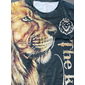 Herr Unisex Tiger Grafiska tryck T-shirt Kortärmad T-shirt 3D-tryck Rund hals Skjorta Sport Ledigt Stor och hög Utomhus Gata Dagligen Svartvit Silver+gyllen Guld + svart Sommar Kläder S M L XL XXL