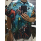 Bărbați Tropical Caracatiță Cămașă Cămașă hawaiană Cămașă de tabără Manșon scurt Cămașă Răsfrânt Modă Designer Casual Stradă Casual Zilnic Albastru Verde Marea albastră Galben S M L