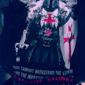 男性の信仰グラフィックTシャツ ナイト・ウォリアー '悪魔は私を見ましたが、私がアーメンと言うまで' モチベーショナルショートスリーブTシャツ