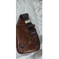 Herren Umhängetasche Brusttasche Nappaleder Outdoor Täglich Reißverschluss Einfarbig Dunkelbraun Hellbraun Schwarz