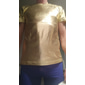 Herren Hemd T Shirt T-Shirt Kurzarm V Ausschnitt Sommer Einfach Übertrieben Designer Große Größen Hochzeitsfeier Abendkleidung Silber Schwarz Gold Top T-Shirt für Herren