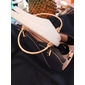 marineblaue und rosa Handtasche für Damen mit Herzquastenanhänger – elegante Umhängetasche und Tragetasche aus Kunstleder für den täglichen Gebrauch