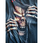 Maglietta uomo unisex con stampa teschio maglietta divertente maniche corte T shirt 3D stampa girocollo shirt designer casual grande e tall quotidiano vacanza nera blu verde estate