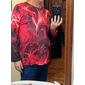 Per uomo Stampe Grafiche Fenice Maglietta Manica Lunga maglietta Stampa 3D Girocollo Camicia Designer Casual Grande e Alto Quotidiano Ferie Bianco Verde chiaro Rosso Primavera & Autunno Abbigliamento