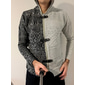 Herren Strickjacke Gerippt Stricken Cropped Strick Stehkragen Warm-Ups Moderne zeitgenössische Freizeitskleidung Ausgehen Bekleidung Frühling & Herbst Schwarz Weiß M L XL