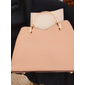 marineblaue und rosa Handtasche für Damen mit Herzquastenanhänger – elegante Umhängetasche und Tragetasche aus Kunstleder für den täglichen Gebrauch